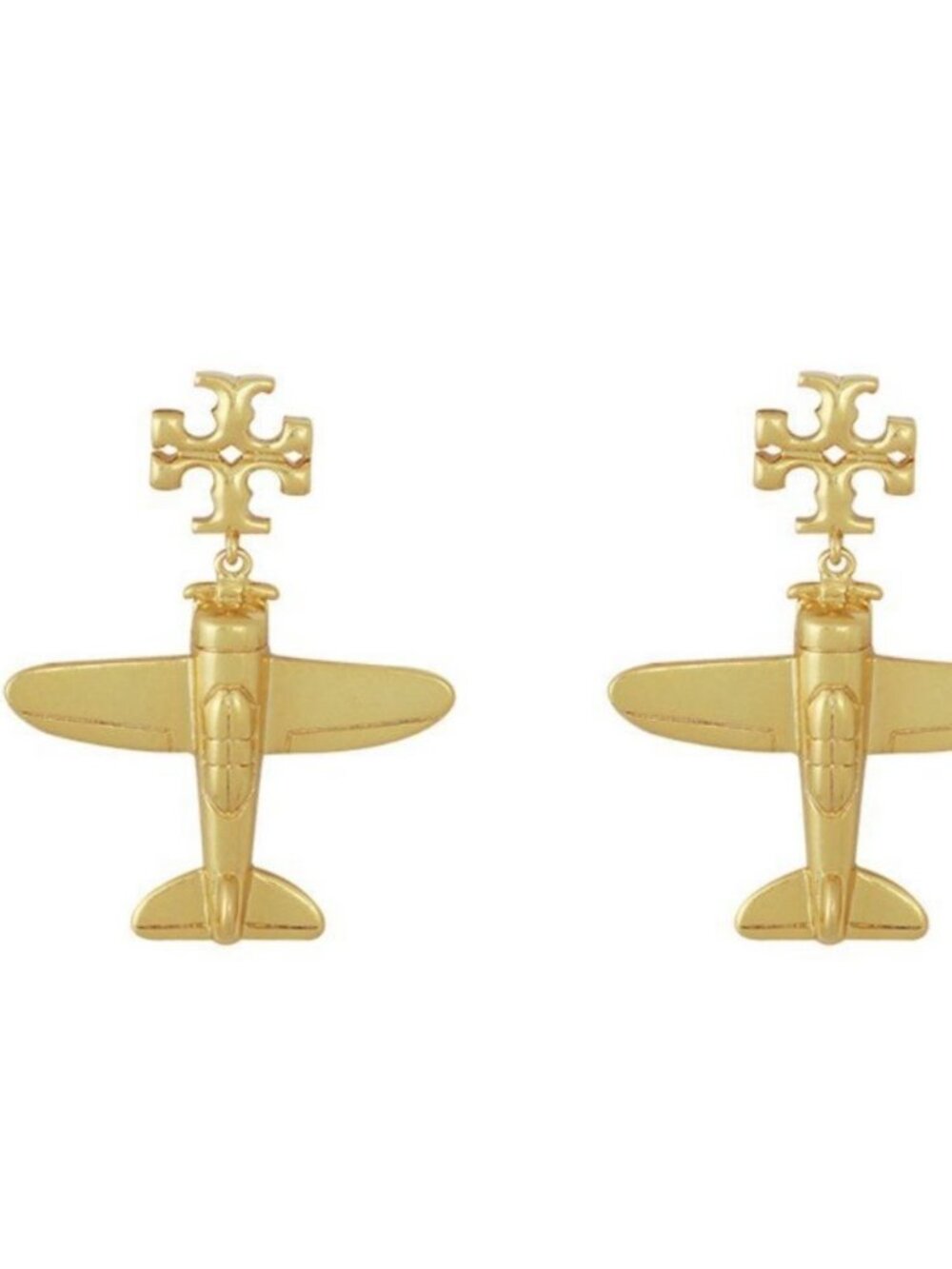Tory Burch Gold Airplane Drop Earrings NWT